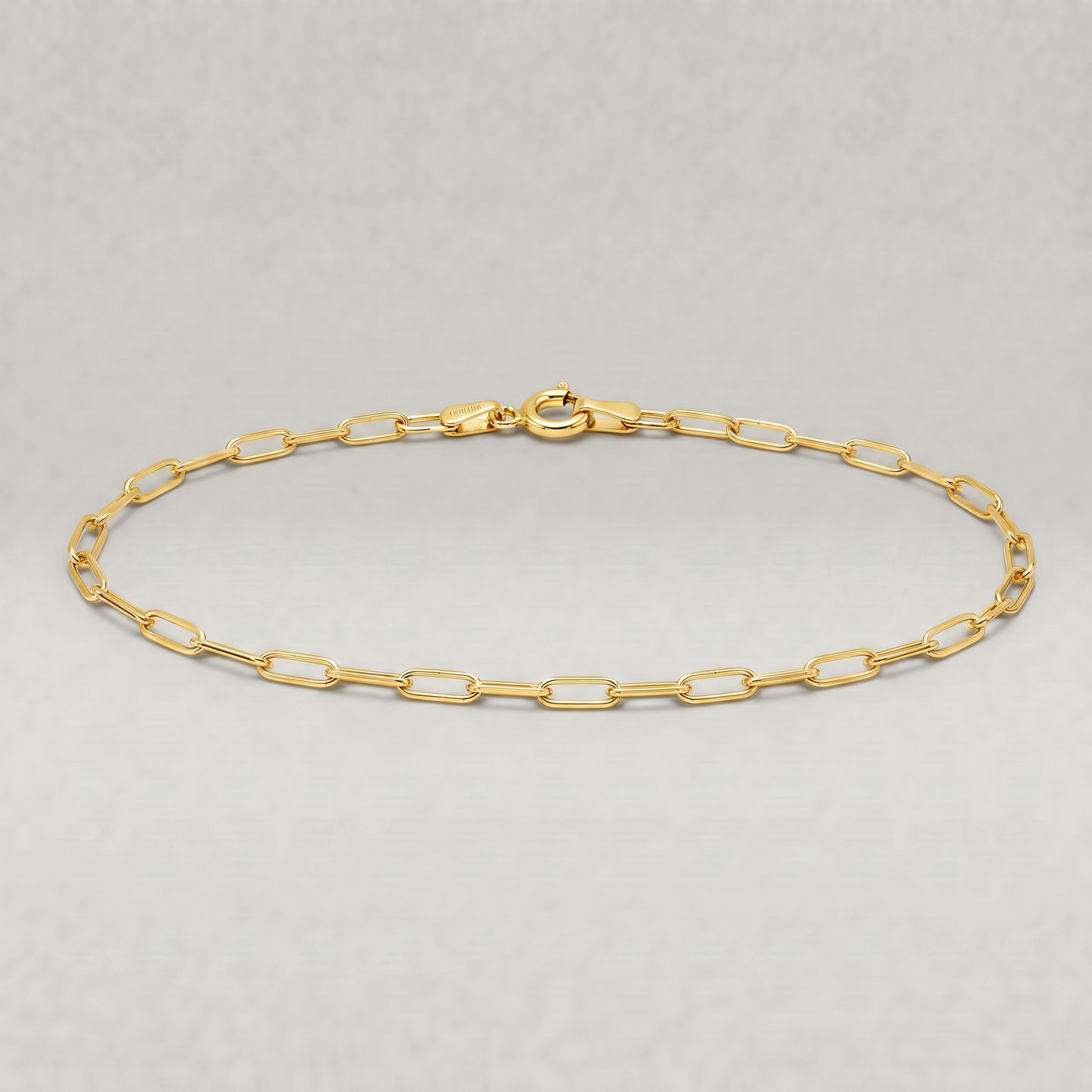 18k Gold Flash Plated Paperclip Chain Anklet