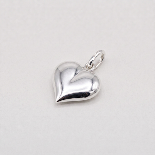 925 Sterling Silver Puffed Heart Pendant