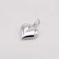 925 Sterling Silver Puffed Heart Pendant