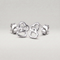 925 Sterling Silver 9mm Double Open Heart Studs