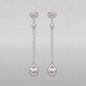 925 Sterling Silver Dropped Mariner Charm Stud Earrings (Pushback)