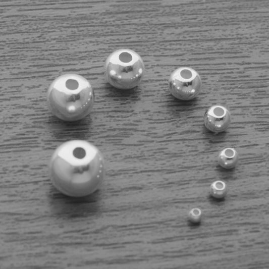 925 Sterling Silver Round Spacer Beads 2mm 2.5mm 3mm 4mm 5mm 7mm