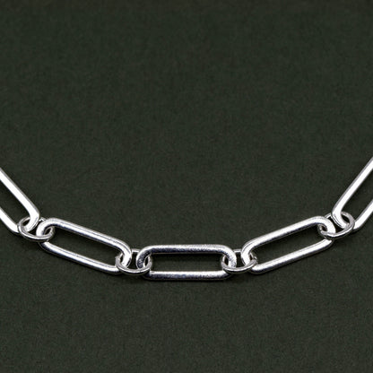 925 Sterling Silver 4.4mm Paperclip Chain Slider Bracelet