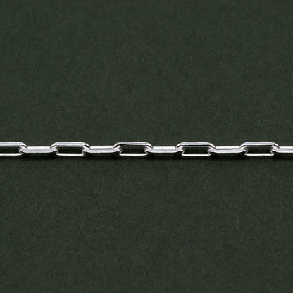 925 Sterling Silver 2.7mm Paperclip Chain Bracelet