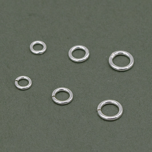 925 Sterling Silver OPEN/CLOSED JUMP RINGS 4mm 5mm 6mm (Jewellery Making)