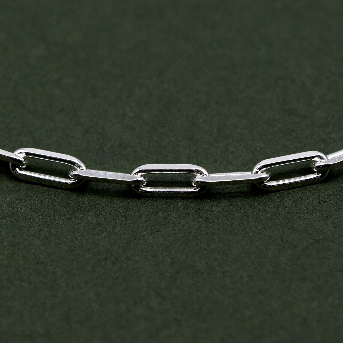 925 Sterling Silver 2.7mm Paperclip Chain Bracelet